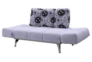 Sofá cama de tela con brazo plegable 