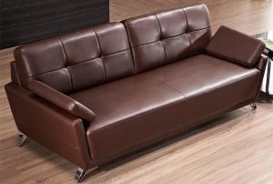 Set de sillones comerciales de cuero marrón