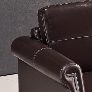 Set de sillones de oficina de cuero marrón